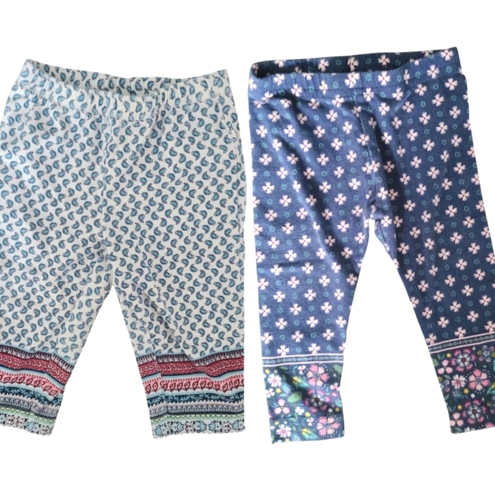 Carter's 6m Baby Girl‎ Leggings Pants Bundle of 2